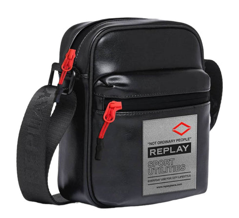 Replay Bag for man תיק צד לגבר מבית המותג ריפליי 2 כיסים